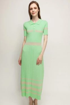 STORETS CLOTHING Mila Pleated Hem Maxi Dress