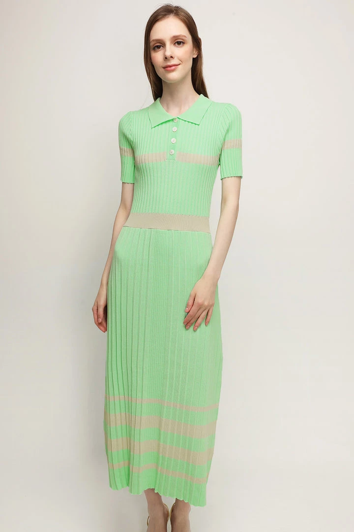 STORETS CLOTHING Mila Pleated Hem Maxi Dress