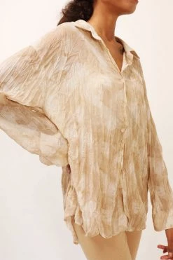 STORETS Skylar Sheer Crinkled Shirt