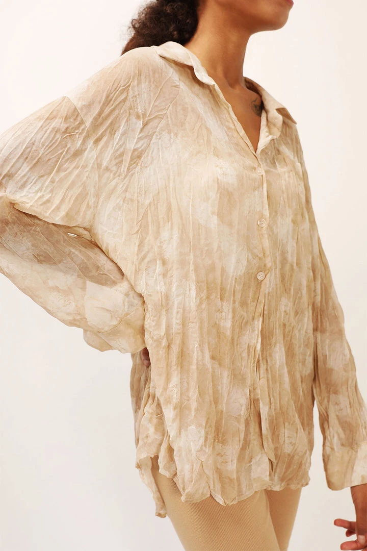 STORETS Skylar Sheer Crinkled Shirt