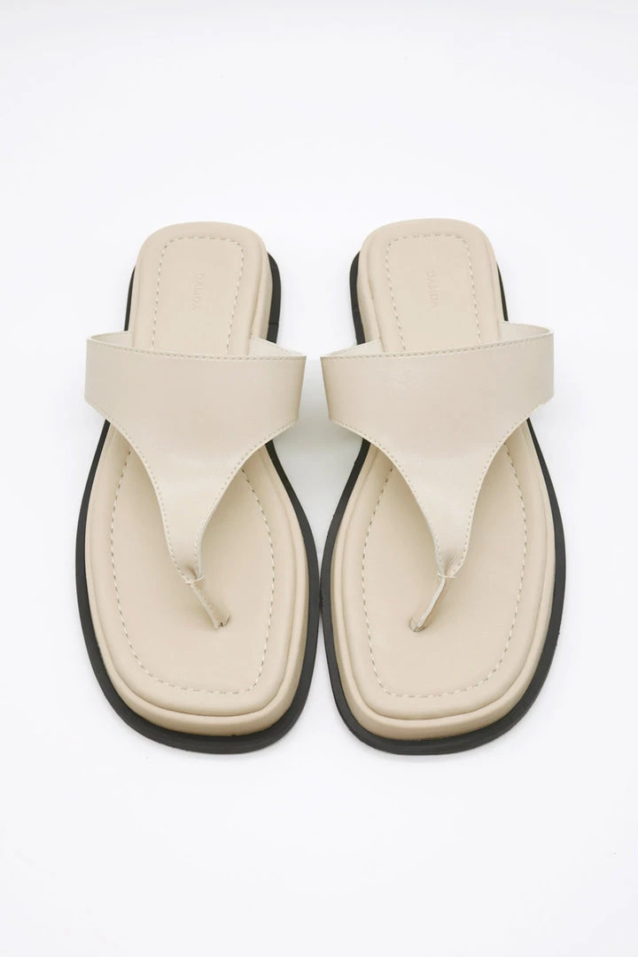 STORETS Pleather Toe Thong Sandals