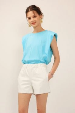 STORETS Elena Padded Shoulder T-shirt BEST-SELLERS
