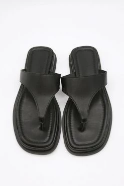 STORETS Pleather Toe Thong Sandals