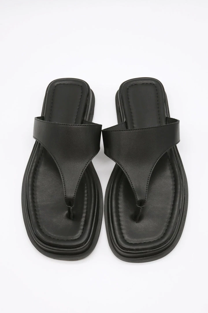 STORETS Pleather Toe Thong Sandals
