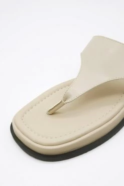 STORETS Pleather Toe Thong Sandals