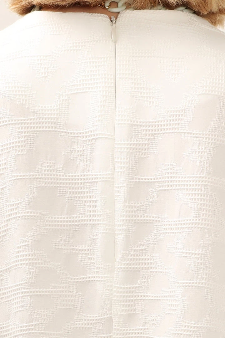 STORETS CLOTHING Siena Puff Sleeve Jacquard Dress