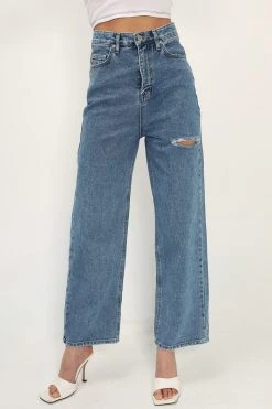 STORETS Aviana Slash Cutout Jeans CLOTHING