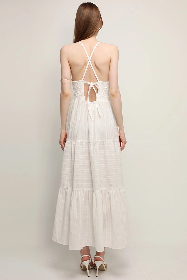 STORETS CLOTHING Luna Tiered Halter Neck Dress