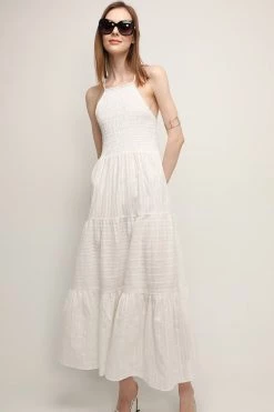 STORETS CLOTHING Luna Tiered Halter Neck Dress