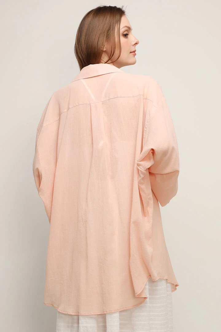 STORETS CLOTHING Claire Sheer Long Shirt