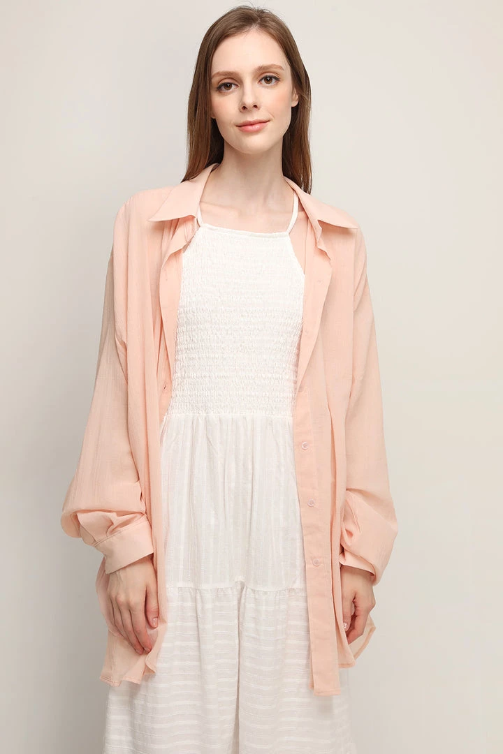 STORETS CLOTHING Claire Sheer Long Shirt