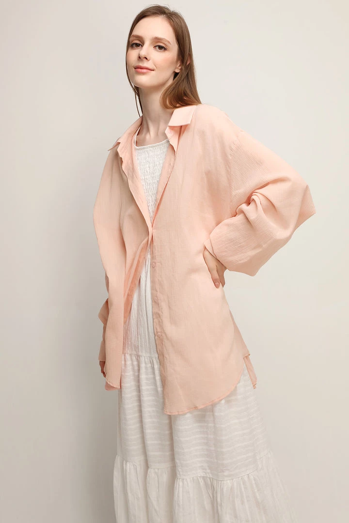 STORETS CLOTHING Claire Sheer Long Shirt