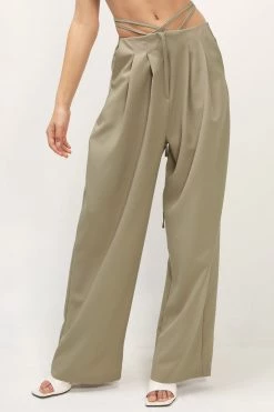 STORETS Talia Wide Leg Pintuck Pants