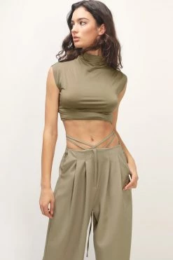 STORETS CLOTHING Milani Turtle Neck Sleeveless Top