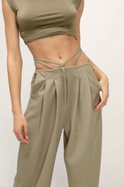 STORETS Talia Wide Leg Pintuck Pants