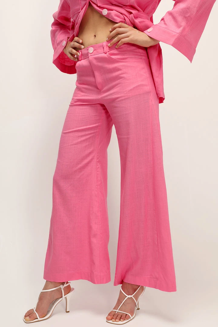 STORETS CLOTHING Dani Linen Flared Pants