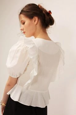 STORETS SALE Olivia Ruffle Peplum Blouse CLOTHING