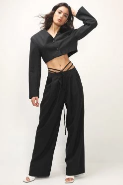 STORETS Talia Wide Leg Pintuck Pants