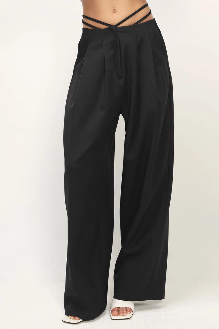 STORETS Talia Wide Leg Pintuck Pants CLOTHING