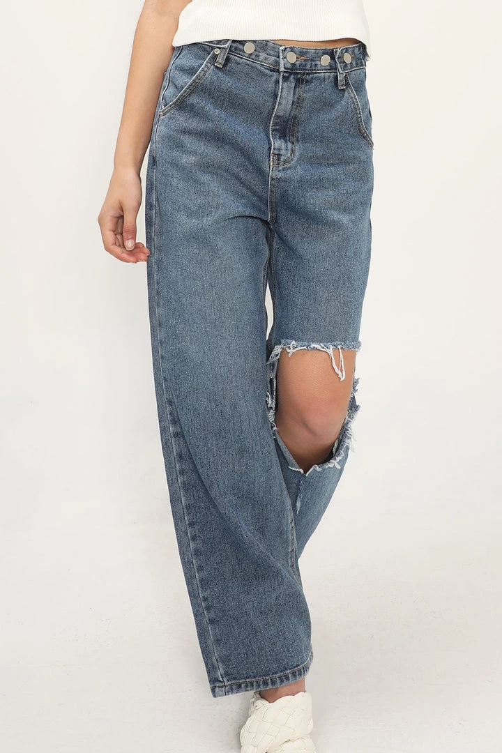 STORETS Jemma Ripped Cutout Jeans