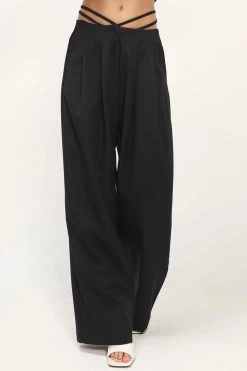STORETS Talia Wide Leg Pintuck Pants