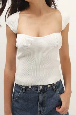 STORETS Francesca Ribbed Bustier Top BEST-SELLERS