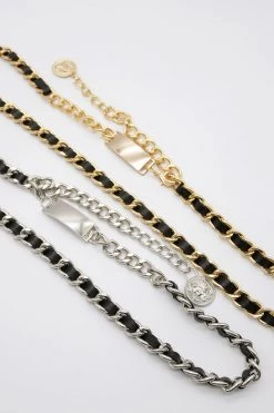 STORETS Coin Decor Chain Belt
