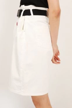 STORETS CLOTHING Olive Paperbag Waist Belted Shorts