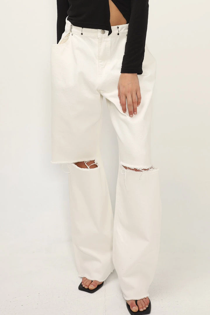 STORETS Vera Slash Cutout Jeans