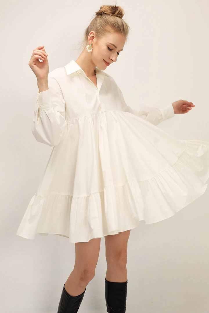 STORETS SALE Diana Tiered Shirt Dress CLOTHING
