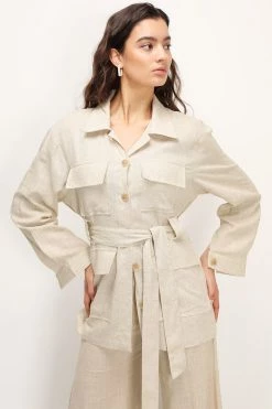 STORETS Dani Linen Safari Jacket