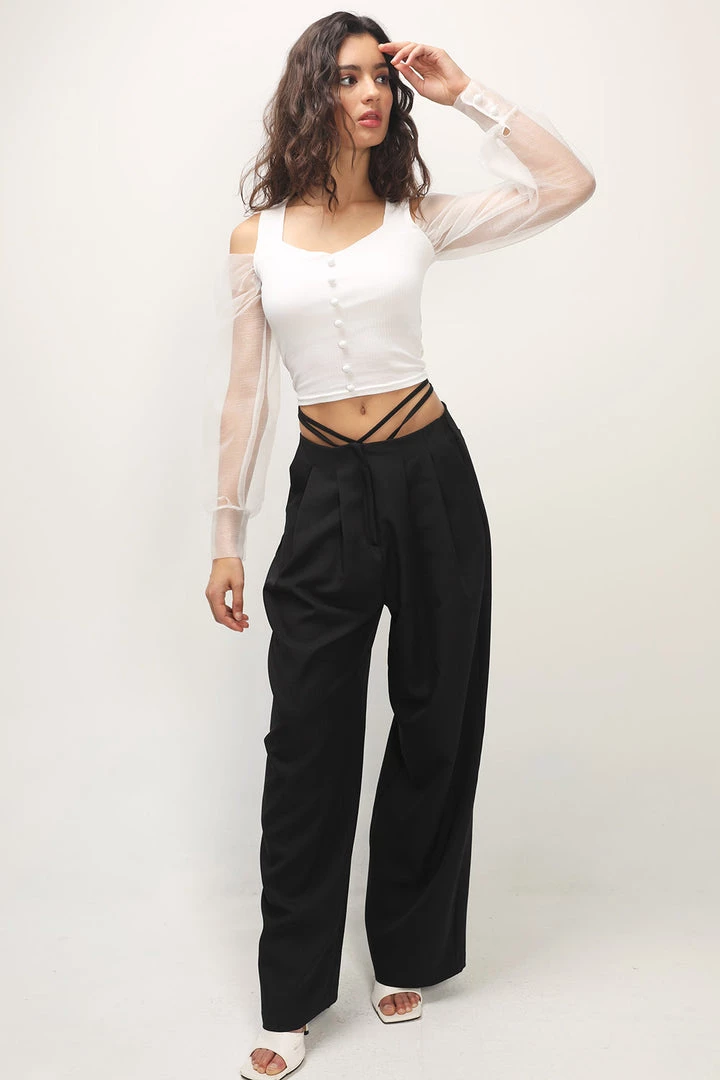 STORETS Keira Organza Sleeve Top