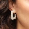 STORETS Squared Faux Pearl Earrings ACCESSORIES