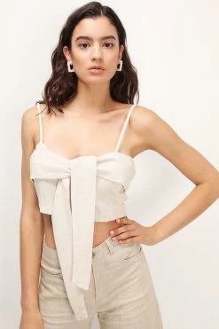 STORETS Blaire Linen Wrap Bustier CLOTHING