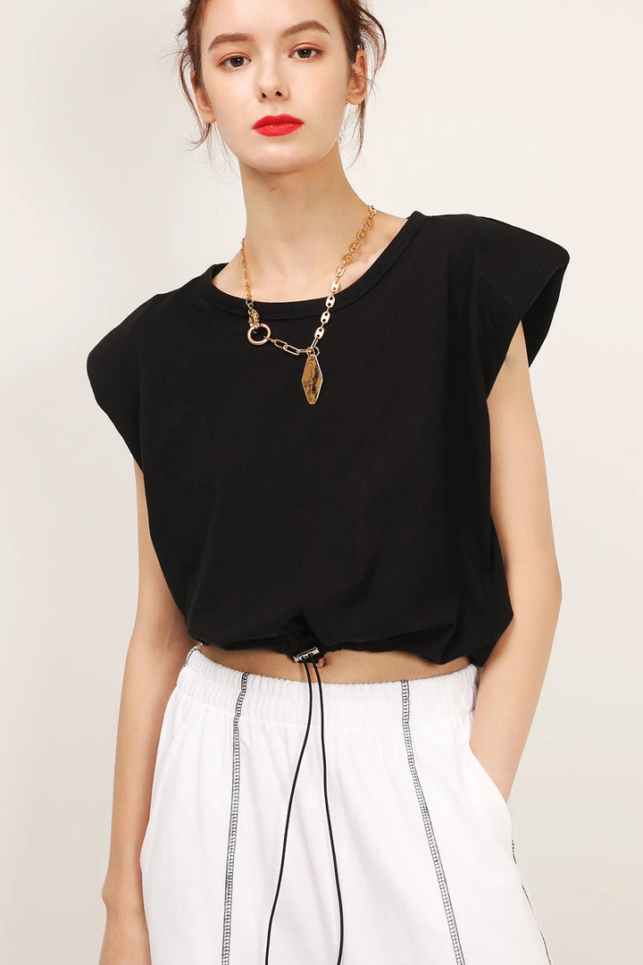 STORETS Daniela Padded Shoulder Muscle Top