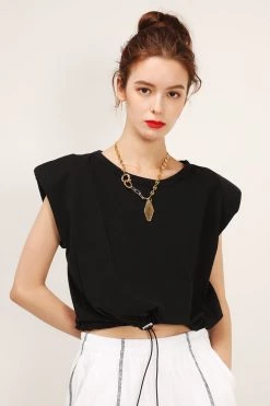 STORETS Daniela Padded Shoulder Muscle Top