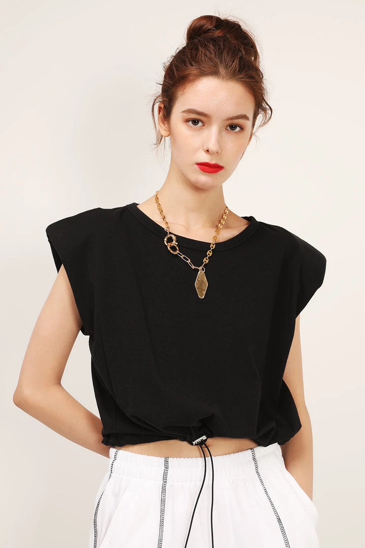 STORETS Daniela Padded Shoulder Muscle Top