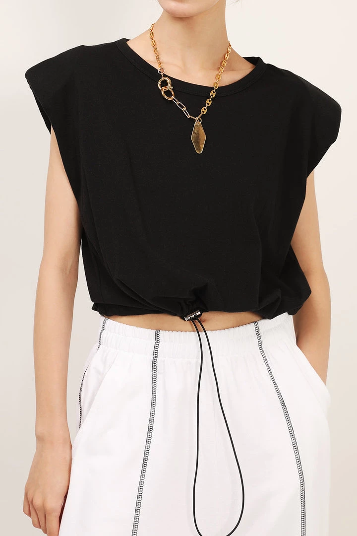 STORETS Daniela Padded Shoulder Muscle Top