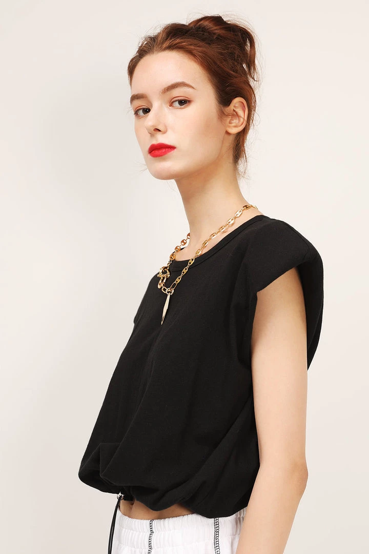 STORETS Daniela Padded Shoulder Muscle Top
