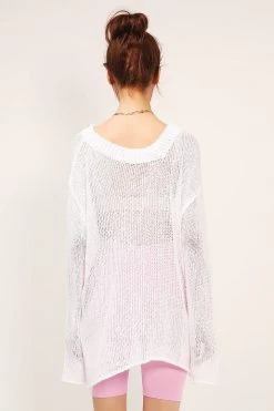 STORETS CLOTHING Charlie Asymmetric Neck Cutout Sweater