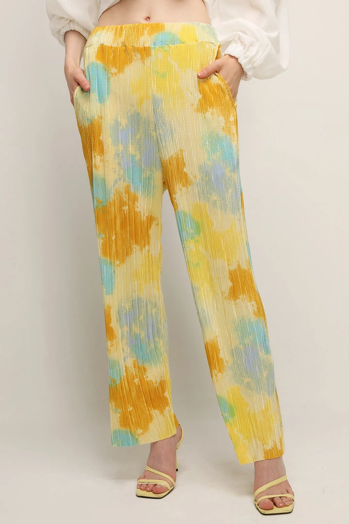 STORETS CLOTHING Rylee Printed Pleated Pants