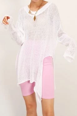 STORETS CLOTHING Charlie Asymmetric Neck Cutout Sweater