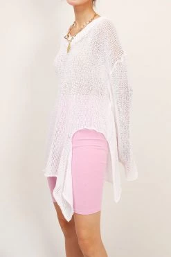 STORETS CLOTHING Charlie Asymmetric Neck Cutout Sweater