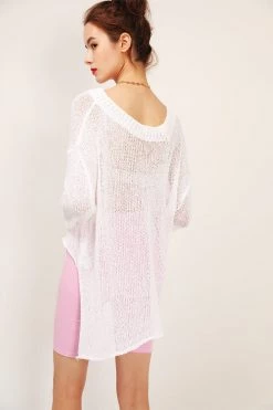 STORETS CLOTHING Charlie Asymmetric Neck Cutout Sweater