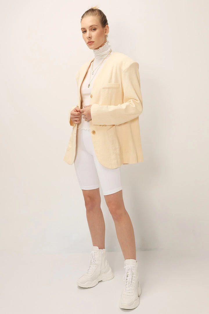 STORETS SALE CLOTHING Emma Oversized Collarless Blazer