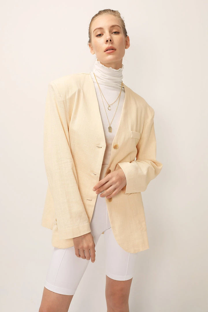 STORETS SALE CLOTHING Emma Oversized Collarless Blazer