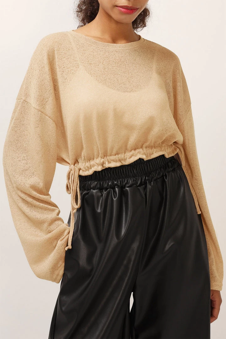 STORETS Remi Sheer Cropped Top CLOTHING