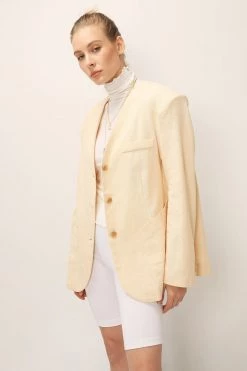 STORETS SALE CLOTHING Emma Oversized Collarless Blazer