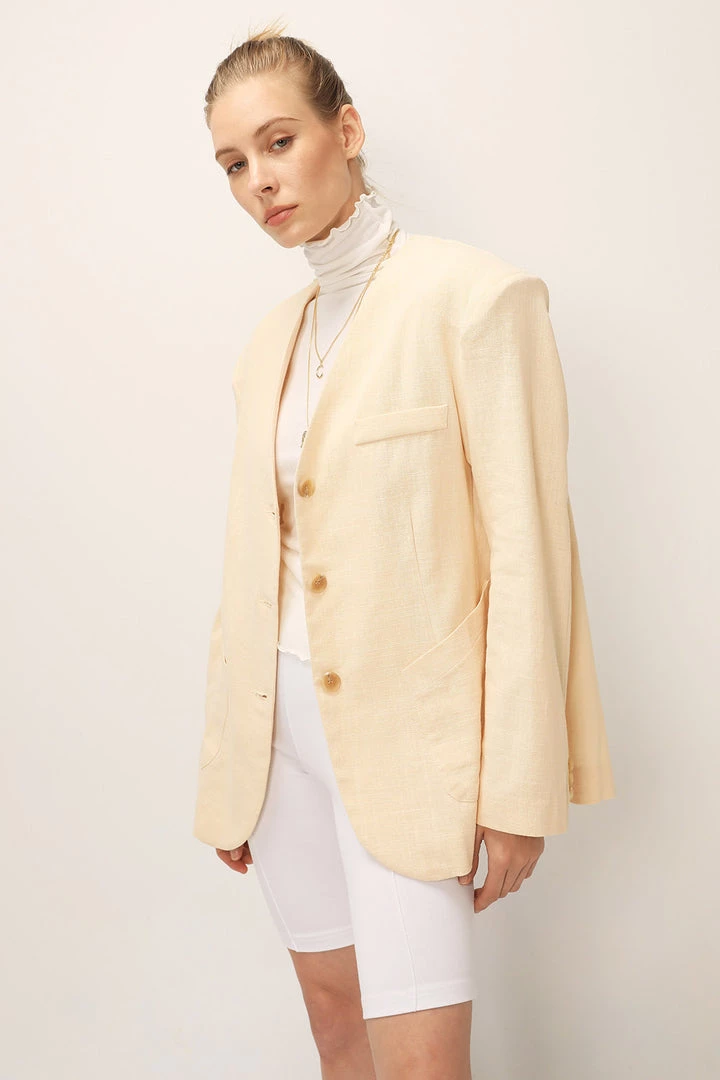 STORETS SALE CLOTHING Emma Oversized Collarless Blazer