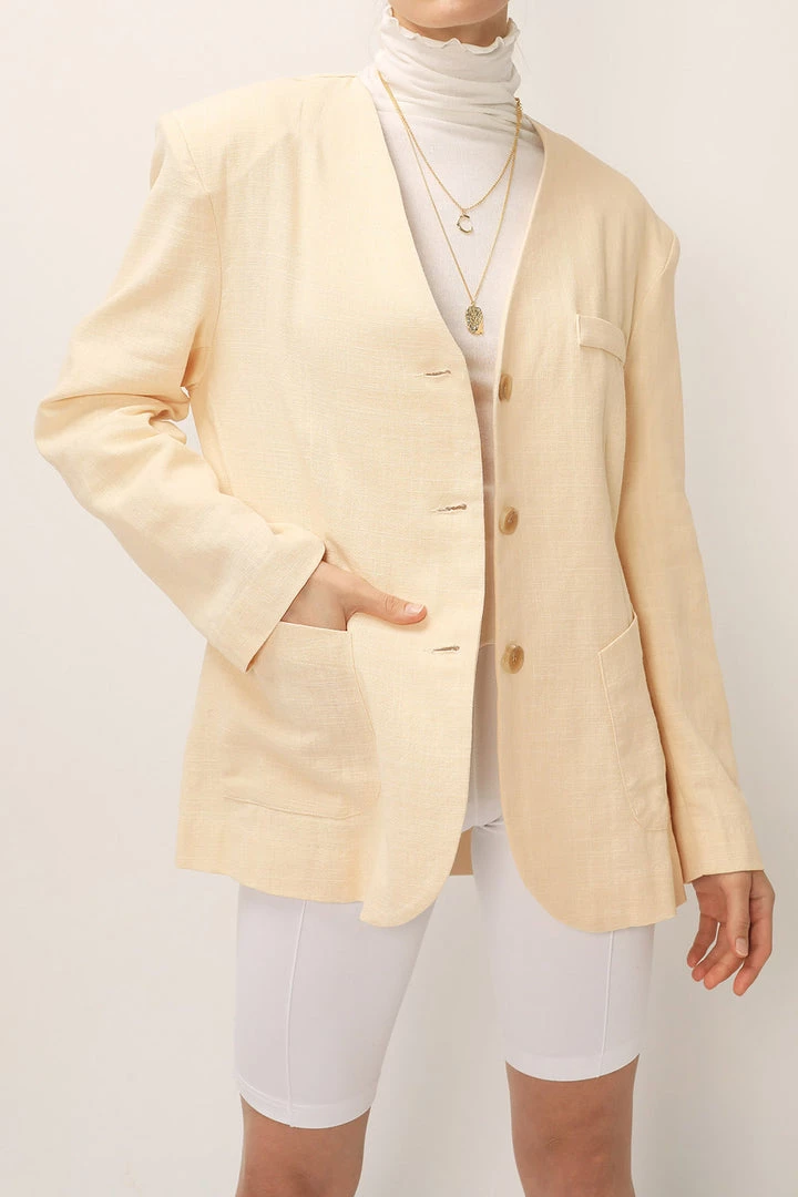 STORETS SALE CLOTHING Emma Oversized Collarless Blazer
